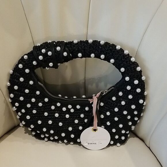 Btb Los Angeles Accessories - Chic Black MAEVE Pearl HOBO Bag!!! GORGEOUS!!! NWT!!! REDUCED PRICE!!!